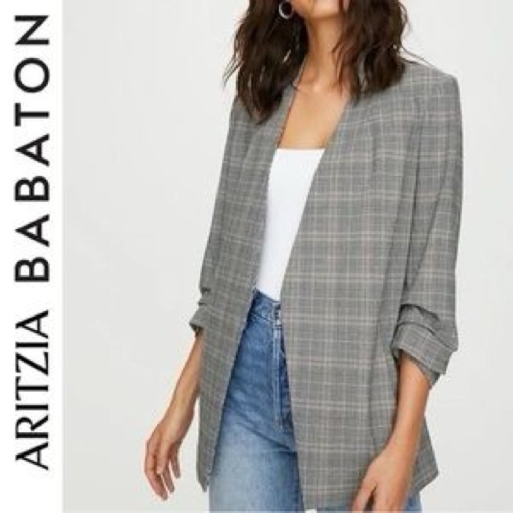 Aritzia Babaton Power Hip Blazer Grey